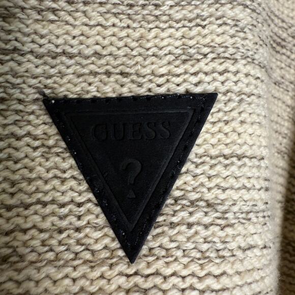 Guess Los Angeles Full Zip Sweater Mens XL Gray Knitted Long Sleeve Mock Neck - Picture 7 of 13